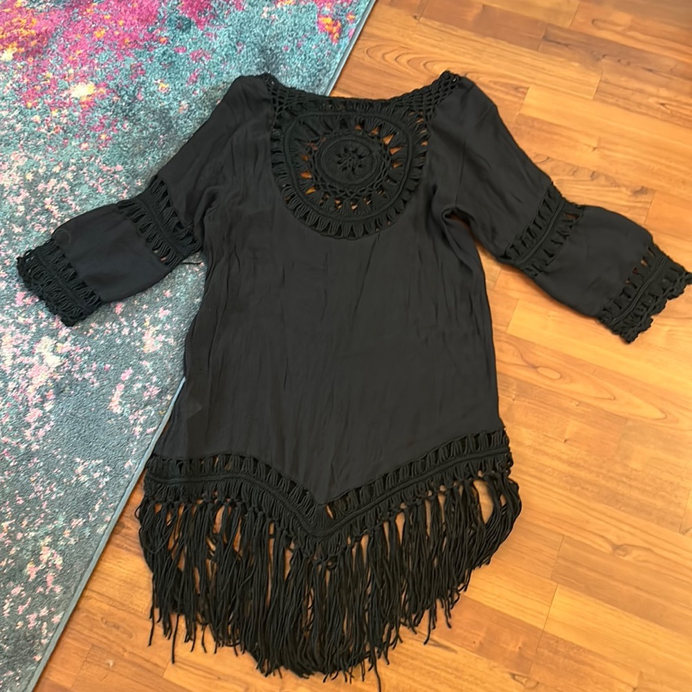 Italian swimsuit coverup - Black